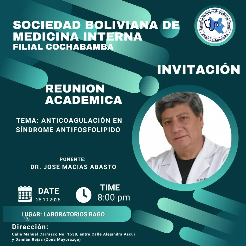SOCIEDAD BOLIVIANA DE MEDICINA INTERNA | DR. JOSE MACIAS ABASTO | DR. JOSE MACIAS ABASTO