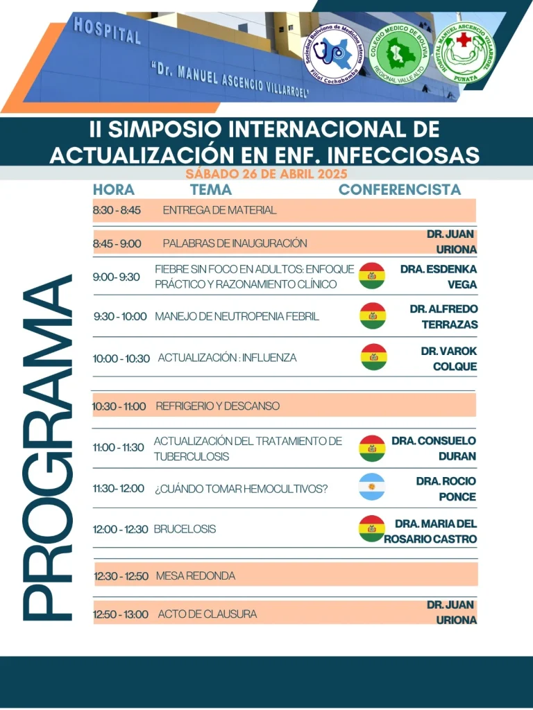 II SIMPOSIO INTERNACIONAL DE ACTUALIZACIÓN EN ENF. INFECCIOSAS | Noticias y Eventos